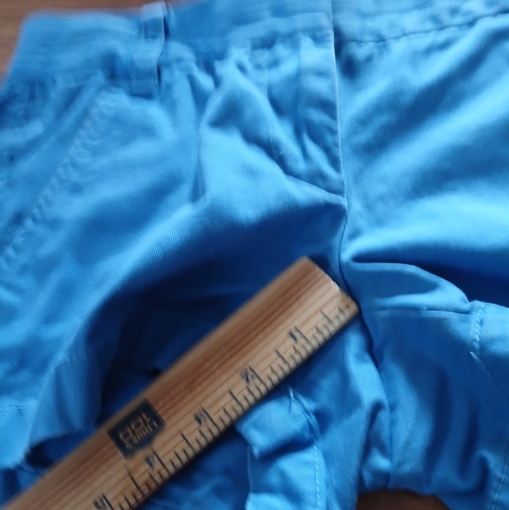J. Crew Women's Size 00 100% Cotton High Waist Blue Women's Shorts - Picture 3 of 4